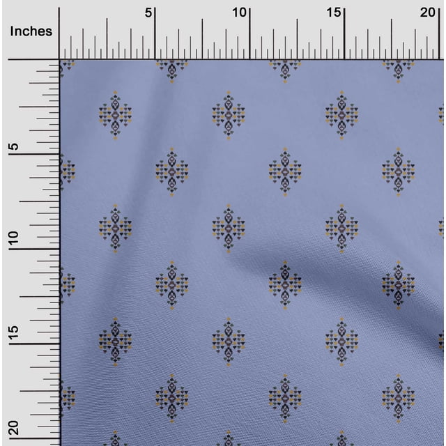 oneOone Georgette Viscose Fabric Geometric Ikat Decor Fabric Printed BTY 42 Inch Wide