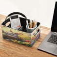 thumbnail image 4 of BZSMCE Shelf Baskets Gray Rabbit on Easter Basket Pattern Storage Cube Bins 10.1*6.3*4.7in Set of 2, 4 of 5