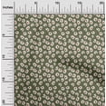 thumbnail image 1 of oneOone Cotton Silk Olive Green Fabric Artistic Flower Craft Projects Decor Fabric Printed By The Yard 42 Inch Wide, 1 of 4