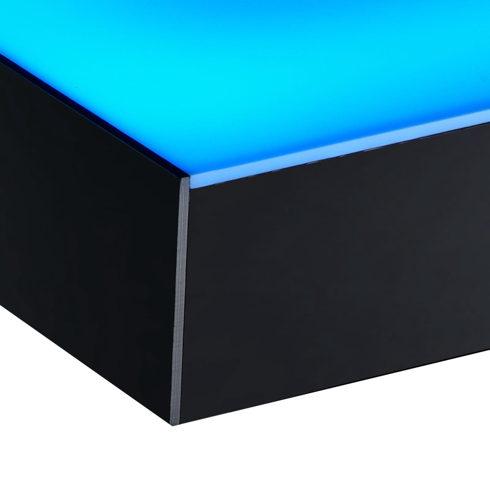 LED Lighted Bar Shelf 26ft Remote Control 7 Static Colors 22 Dynamic Colors Music Mode Acrylic for Home Bar Club KTV