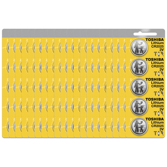Toshiba CR2025 3 Volt Lithium Coin Battery (Pack of 100)