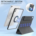 thumbnail image 2 of Magnetic Case for iPad Air 5th Generation 2022, iPad Air 4th Gen 2020, Rotating Detachable Case, Anti-Fingerprint, Auto Sleep/Wake, Transparent Hard Back Cover for ipad 10.9 Inch, 2 of 7