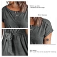 thumbnail image 3 of Vestido de manga corta Moda Casual Lavable a máquina Vestido de mujer transpirable y agradable para la piel para verano Gris XXL, 3 of 4
