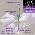 thumbnail image 6 of C & I Nail Drill Bit 4 in 1 Super Cut E-File, Multi-function plus Upgrade File-Teeth, Slim Barrel & Straight Cut, for Manicure Drill Machine, Help Nail Tech to Remove Nail Works, 6 of 8