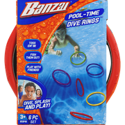 Banzai POOL-TIME Multicolor Dive Rings Pool Game
