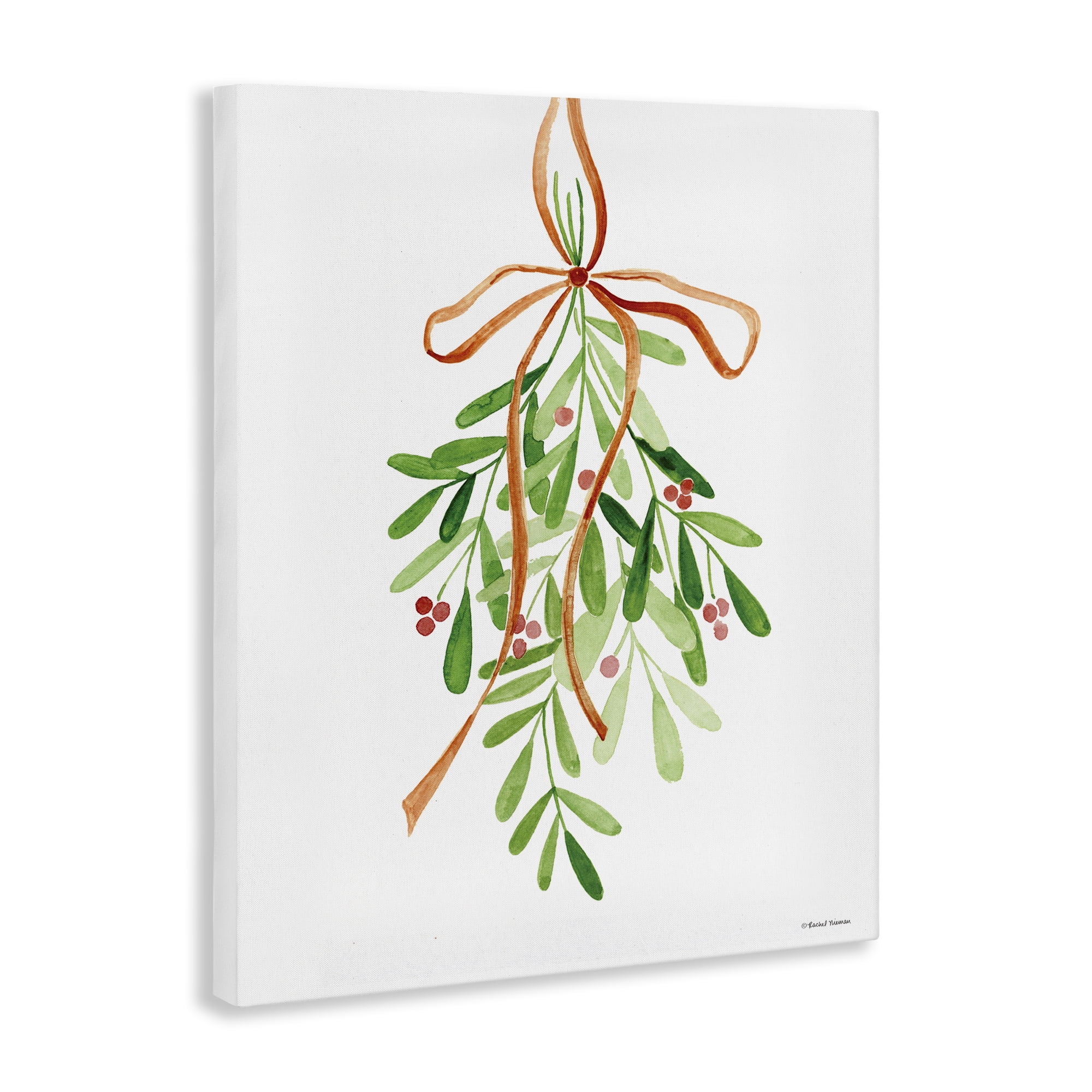 Stupell Industries Hanging Holly Botanicals Holiday Painting Gallery Wrapped Canvas Art Prints Wall Art, 36 x 48