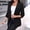 Black, variant on Womens Blazer 2024 Fall Bussiness Casual Long Sleeve Button Open Front Suit Jackets Work Clothes Khaki XXL