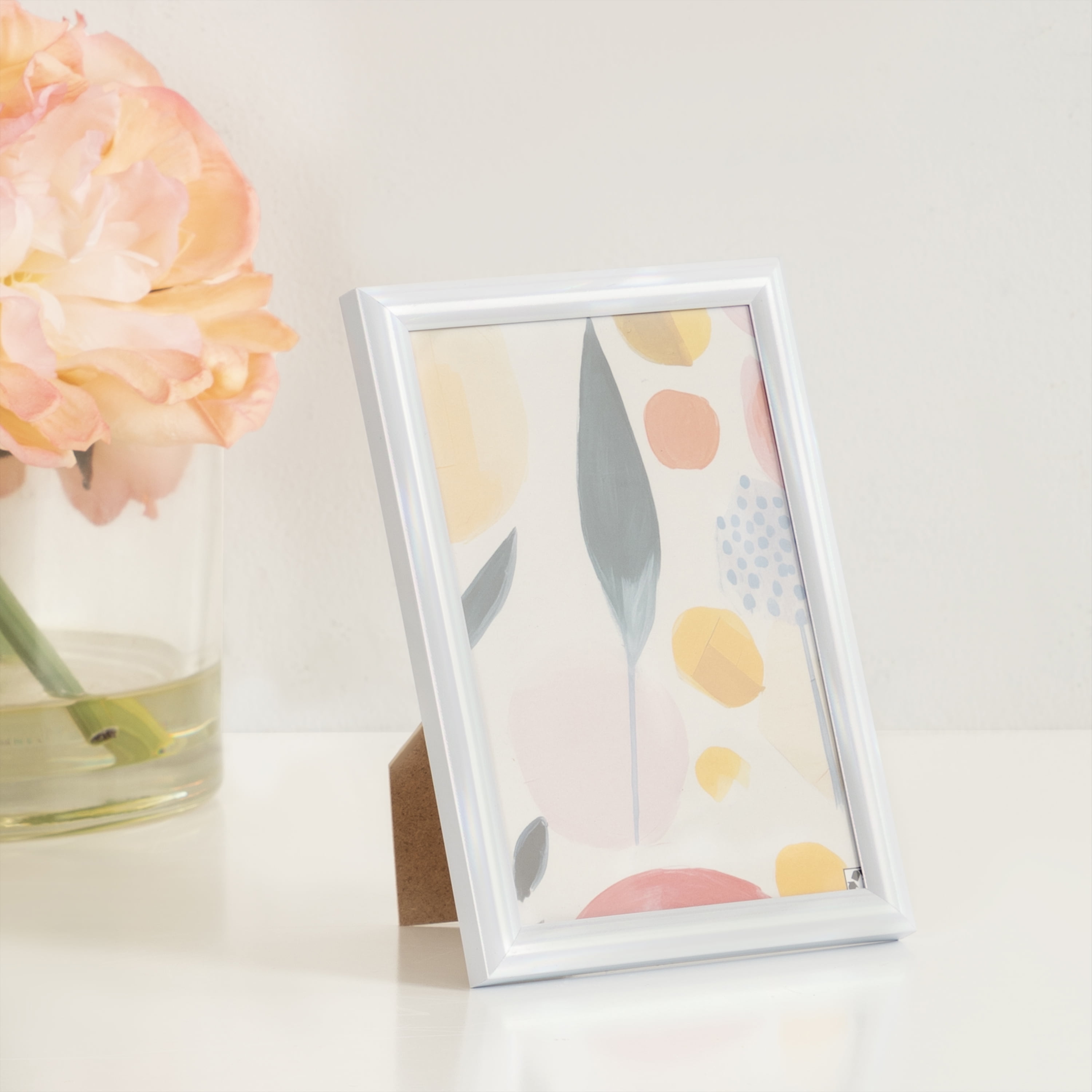 (3 pack) DesignOvation 4x6 Linear Iridescent Decorative Tabletop Picture Frame