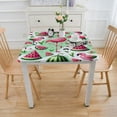 thumbnail image 3 of BANET Summer Square Tablecloth Pink Animal Fruit White Table Cover Washable Polyester Table Cloth for Buffet Party Dinner Picnic White, 3 of 7