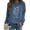 Blue, variant on FASHOFT Flower Graphic Sweatshirt for Women Floral Oversized Hoodie Long Sleeve Baggy Pullover Fall Winter Tops Blue L