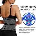 thumbnail image 5 of FIEWESEY Waist Trainer for Women, Corset Sauna Sweat Weight Loss Body Slimmer Shaper Yoga Compression Workout Fitness Belt(Gray,S), 5 of 7