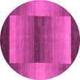 thumbnail image 1 of Ahgly Company Indoor Round Abstract Pink Contemporary Area Rugs, 7' Round, 1 of 4