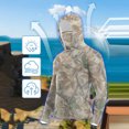 thumbnail image 6 of Yaoyar Men Sun Protection Shirts with Mask UPF 50+ Summer Casual Camouflage Long Sleeved Hooded Ice Silk Sunscreen Cool Sun Protection UV Rash Guard Tops With Face Mask, 6 of 8