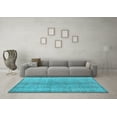 thumbnail image 3 of Ahgly Company Indoor Square Persian Light Blue Traditional Area Rugs, 7' Square, 3 of 4
