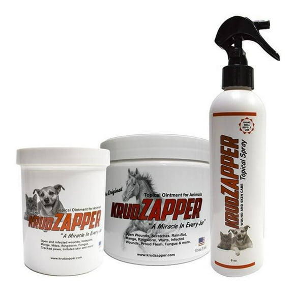 Krudzapper Animal Topical Ointment Wound Fungus Rainrot Ringworm