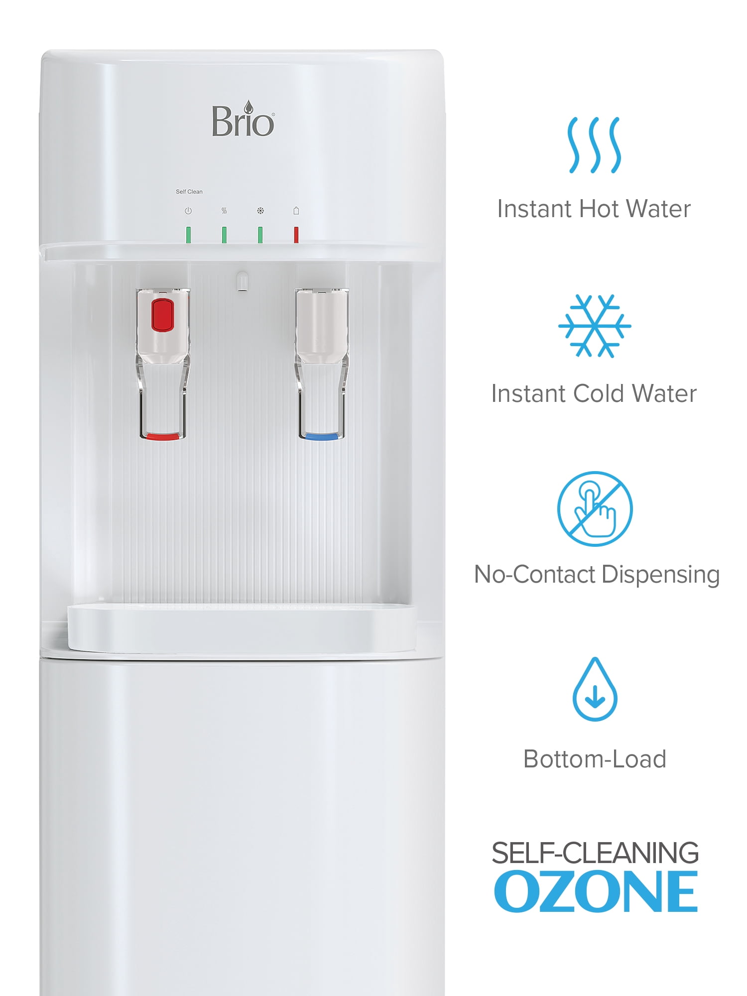 Brio Bottom Load Water Cooler Dispenser for 5 Gallon Bottles – Paddle Dispensing, CLBL320WSCP
