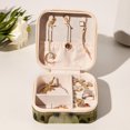 thumbnail image 6 of Bohemian Travel Portable Square Organizer Box: Earring Organizer & Jewelry Display for Girls and Women, 6 of 6