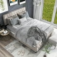 thumbnail image 6 of Furniture of America Dexter Beige Button Tufted Full Upholstered Wood Bed, 6 of 8