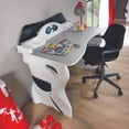 thumbnail image 4 of Race Car Garage Bedroom Boys Study Desk, Wooden Study Table, Learning Desks for Arts and Crafts - White, 4 of 4