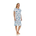 thumbnail image 4 of JEFFRICO Nightgowns for Women - Short Sleeve Soft Womens Nightgowns & Sleepshirts - Round Neck Pajamas Dress for Lounging, Sleeping & Casual Wear, 4 of 11
