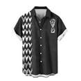 thumbnail image 6 of Black Short Sleeve Shirts for Mens Summer Fall Turtle Neck Floral Sport Gym Bowling Beach Lounge Hippy Victorian Hawaiian Tops Blouses Shirts Mens 2026 XL, 6 of 6
