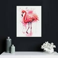 thumbnail image 5 of COMIO  Pink Flamingo Wall Art Decor Watercolor Canvas Prints Painting Modern Abstract Animal Pictures for Room Cute Animal Portrait Poster Nursery Kids Bedroom Bathroom Decor, 5 of 5