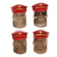 thumbnail image 1 of Juego de 4 tapones para válvulas de neumáticos con forma de calavera, universales, para coches, bicicletas, SUV, camiones, motocicletas y vehículos de motor., 1 of 14