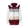 thumbnail image 5 of Puntoco Moda Mujer Cremallera Cuello en V Jersey tops Blusa de manga larga con capucha Sudadera Puntoco Puntoco-3500, 5 of 5