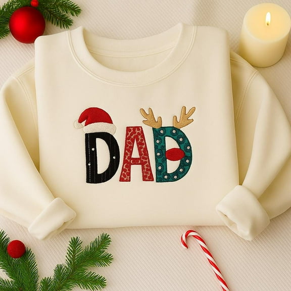 Dad Christmas Sweatshirt | Matching Dad Xmas Shirt | Dad Reindeer Hoodie | Matching Christmas Shirts for Family | Dad PJ Xmas Top