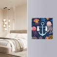 thumbnail image 4 of Yayeee Toggle Light Switch Wall Plate 2-Gang 4.56"x4.48" Decorative Outlet Cover, Blue Anchor, 4 of 7