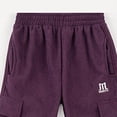 thumbnail image 7 of Boys Girls Corduroy Cargo Jogger Pants Elastic Waist Casual Sweatpants, Loose Straight Leg Trousers with Multi Pockets Purple 170, 7 of 7