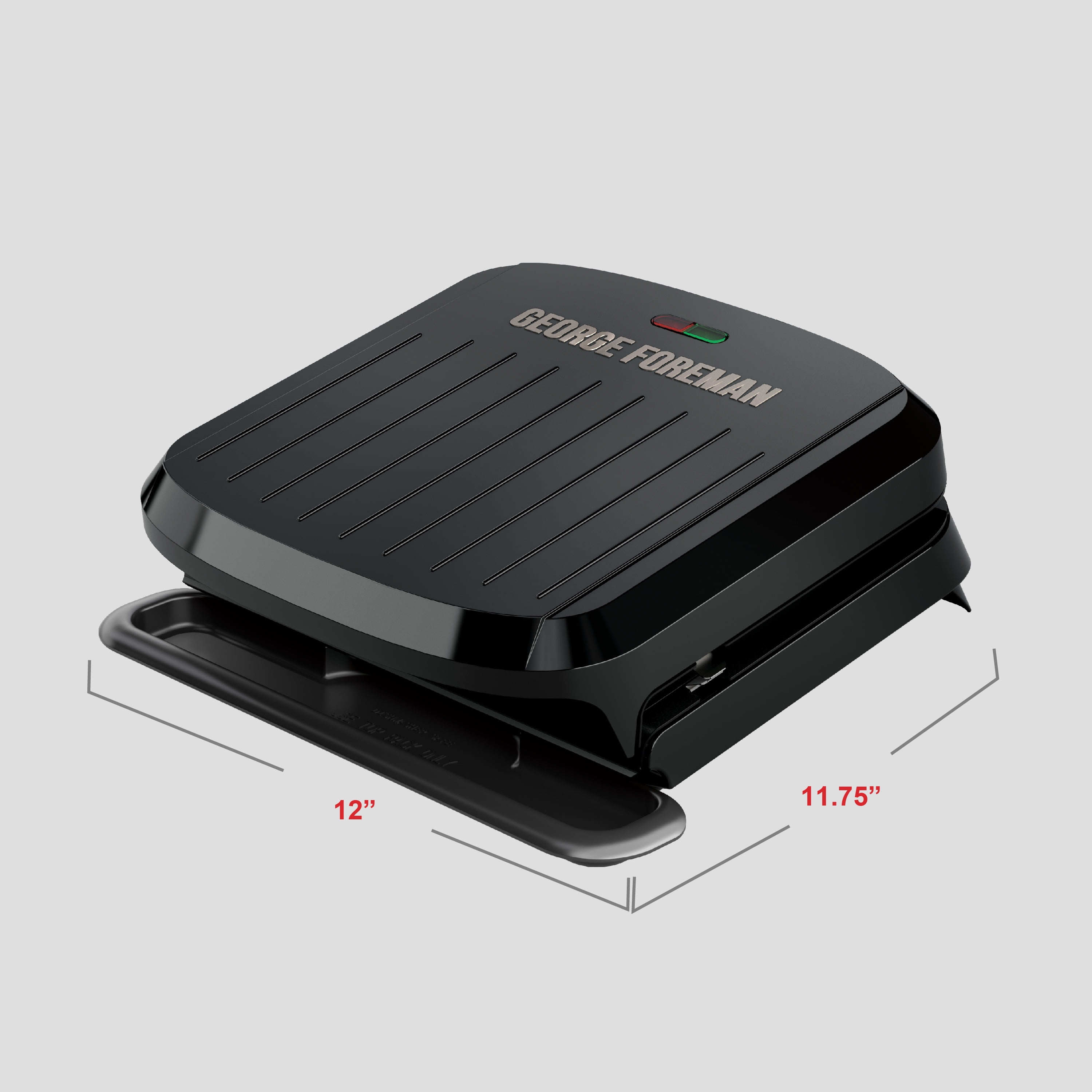 George Foreman 4-Serving Removable Plate Grill and Panini, Black, GRP1065B - 1