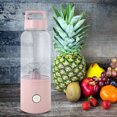 thumbnail image 3 of Mixeur Portable Rechargeable USB 500ML Extracteur de Jus pour Milkshake (Rose), 3 of 9