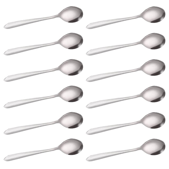 Juego de cucharas de cena de 12 piezas, juego de cucharas de acero inoxidable, para el hogar, cocina, restaurante, apto para lavavajillas, pulido espejo MFZFUKR BST3023368-3