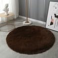 thumbnail image 3 of Mdesiwst Kids Room Rug Super Soft Luxury Round Fluffy Area Rug Anti-slip Bottom Comfortable Plush 120cm Solid Color Bedroom Nursery Area Carpet Nursery Area, 3 of 8