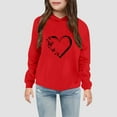 thumbnail image 2 of Ymyiu Hoodies for Kids Cute Graphic Hoodies Hooded Sweatshirts for Teen Girls Lightweight Pullover Tops 4T 5T(Red, 4-5 Years), 2 of 6