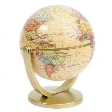 360 Degree Rotating World Globe Desktop Decor Geography Education School Supplie