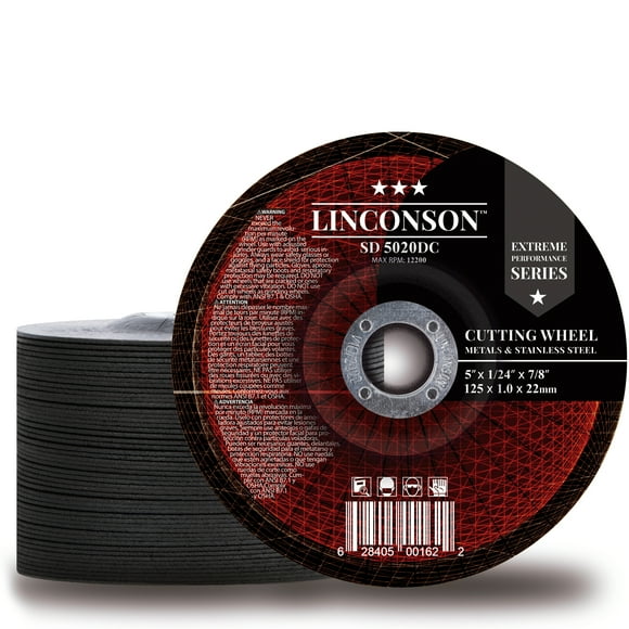 LINCONSON 50 Pack 5 Inch Cut Off Wheel for Metal & Stainless Steel Used On Angle Grinder 5”x1/24”x7/8" Depressed Center Disc (SD 5020DC)