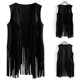 thumbnail image 4 of Women's Cardigans Women Autumn Winter Suede Ethnic Sleeveless Tassels Fringed Vest Cardigan, 4 of 5