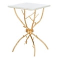 thumbnail image 4 of SAFAVIEH Alexa 22 in. H Marble Top Accent Table, Gold/White Granite, 4 of 14