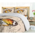 thumbnail image 5 of Ambesonne Butterfly Duvet Cover Sets, Meditative Journey, 2-King, Orange Black Cream, 5 of 7