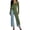 Army Green, variant on Jumpsuits Casual, Women's Long Sleeve Asymmetrical One-Piece Dress with Round Neck for Everyday Style
