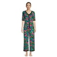 thumbnail image 2 of The Pioneer Woman Short Sleeve Top with Pant Pajama Set, Women’s, 2-Piece, 2 of 6