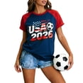 thumbnail image 4 of USA Shirts for Women American Graphic T-Shirts USA Flag Print Casual Short Sleeve Tops, 4 of 6