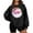 Black, variant on Sweatshirt for Women Fall Christmas Santa Claus Plush Shirt Crew Neck Long Sleeve Pullover Loose Tops