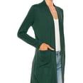 thumbnail image 5 of Women's Casual Open Front Long Sleeves Loose Fit Side Pockets Cardigan, 5 of 6