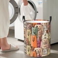 thumbnail image 4 of Lsque Funny Dogs Family pattern Laundry Hamper Basket, Tall Woven Rope Hamper Basket for Clothes, Lightweight Storage Basket, Collapsible Waterproof-Medium, 4 of 8
