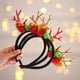 thumbnail image 1 of Paquete de 3 diademas navideñas, diademas con gorro de Papá Noel con cuernos de reno para fiestas navideñas (estilo 2) oso de fresa  Electrónica, 1 of 5