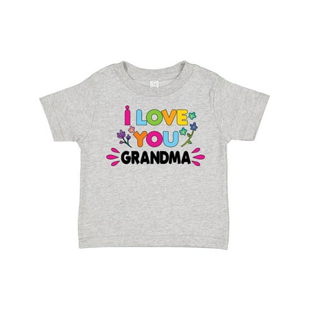 Inktastic I Love You Grandma with Flowers Girls Toddler T-Shirt
