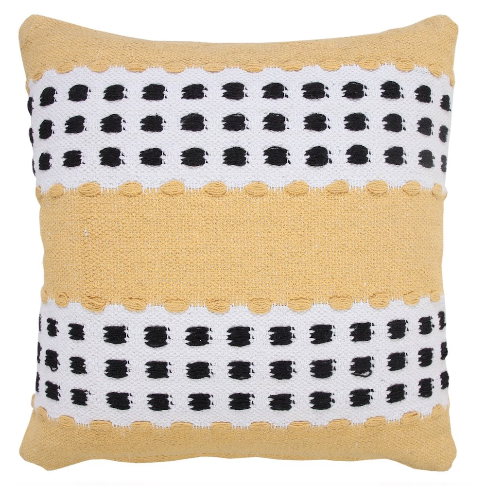 LR Home Metropolitan Woven Dash Grid Striped Throw Pillow
